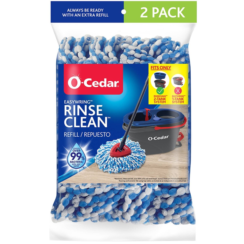 O-Cedar Easy Wring Rinse Clean Mop Refill - 2pk