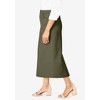 Jessica London Women's Plus Size Classic Cotton Denim Midi Skirt - 4 of 4
