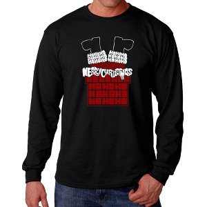 LA Pop Art Chimney Santa - Men's Word Art Long Sleeve T-Shirt - 1 of 4
