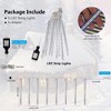 Itopfox 10 Piece 11 Inch Outdoor Meteor Shower Icicle Lights 240 LED Connectable Crystal White Waterproof Christmas Tree Decor - 4 of 4