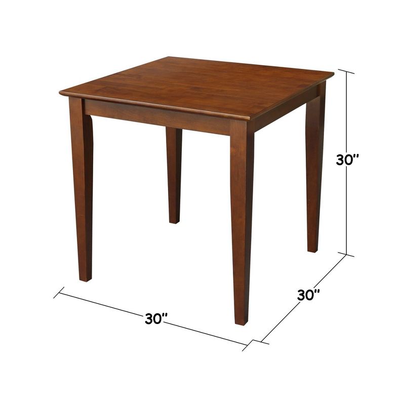 Solid Wood Top Dining Table with Shaker Legs Brown - International Concepts, 4 of 7