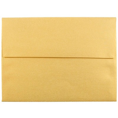 JAM Paper A6 Metallic Invitation Envelopes 4.75 x 6.5 Stardream Gold GCST658