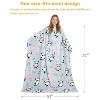Catalonia Women Men Funny Printed Wearable Blanket Long Robe, Soft Fleece Mink Micro Plush Wrap Snuggie Blanket for Adult, Cozy Gift for Woman Man - 4 of 4