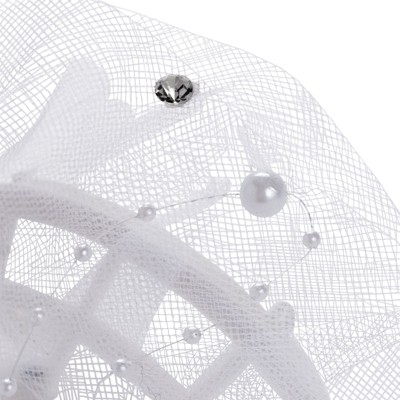 Elegant White Lace and Rhinestone Bridal Bouquet Holder