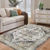 Living Room 8x10 Machine Washable Area Rug Vintage Distressed Carpet Non-Slip Low Pile Indoor - 4 of 4