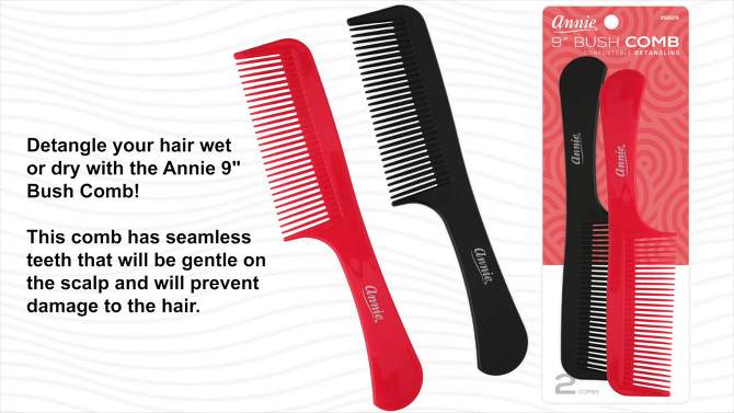 Annie International Dressing Hair Combs - Red and Blue - 2 each, 2 of 5, play video