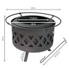 Sunnydaze Crossweave Outdoor Wood-Burning Steel Smokeless Fire Pit for the Backyard - Black - 30" - 3 of 4