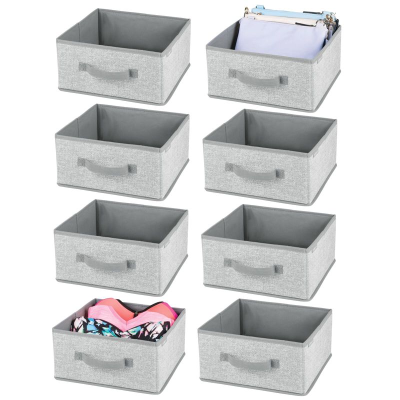 mDesign Soft Fabric Closet Organizer Box with Pull Handle, 1 of 10