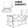 SKRAN Collapsible Wagon Cart Foldable,Wagons Carts Foldable with Wheels with Drink Holders,for Shopping,Garden,Apartment,Camping,Outdoor - 3 of 4