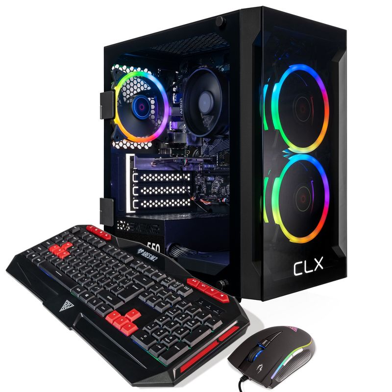 CLX SET Gaming PC TGMSETRXM2501BM - AMD Ryzen 7 5700G 3.8GHz 8-Core, 16GB DDR4, Radeon Vega 8 2GB Shared Graphics, 1TB NVMe M.2 SSD, WiFi, Win 11, 5 of 7