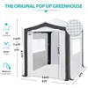 EAGLE PEAK 8'x6' Portable Walk in Greenhouse with Polyester Reinforced Corners, Gray/White - 3 of 4