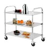 GustoWave 3-Tier Heavy Duty Utility Service Cart for Home Restaurants Bars, 29.5"x15.8"x32.7" - 2 of 4