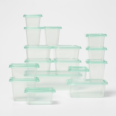 Tupperware 12pc Square Stacking Food Storage Containers with Lids - Green