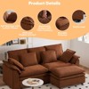 Gymojoy Oversized Sofa Cloud Couch with 24" Extra Deep Seats & 4 Throw Pillows for Living Room - 4 of 4