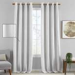 Huxley Geometric Blackout Embroidered Textured Single Window Curtain Panel - Elrene Home Fashions