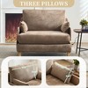 PAGED Convertible 3-in-1 Accent Lounge Chair Bed with Side Pockets & 3 Pillows,Upholstered Sleeper Chair Sofa for Living Room,Study - 3 of 4