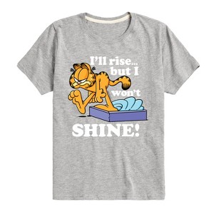 Boys' - Garfield - Rise But Won't Shine Short Sleeve Graphic T-Shirt - 1 of 4