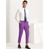 Lars Amadeus Men's Cropped Dress Pants Flat Front Solid Ankle-Length Trousers - 4 of 4