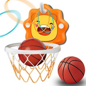 Adjustable Basketball Hoop with Scoreboard Portable Indoor Toy for Toddlers Christmas Gift - 1 of 4