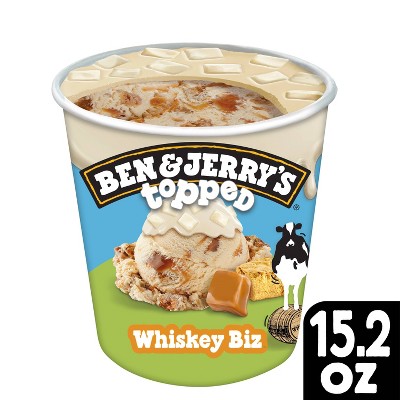 Ben & Jerry's Topped Whiskey Biz Brown Butter Bourbon Ice Cream - 15.2oz :  Target
