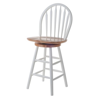 Kitchen 24" Counter Height Barstool Hardwood/White - Winsome