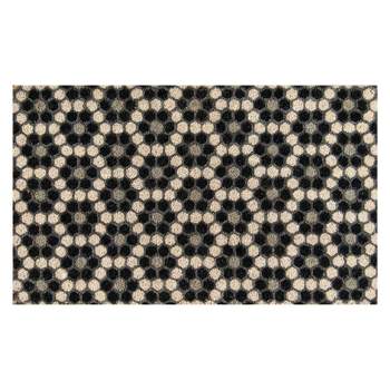 1'6"x2'6" Mosaic Design Woven Door Mat Black - Novogratz By Momeni