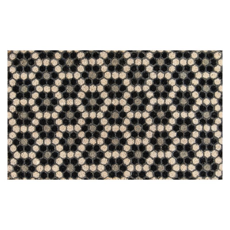 1'6"x2'6" Mosaic Design Woven Door Mat Black - Novogratz By Momeni, 1 of 10