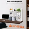 YIYIBYUS Desktop Organizer, Office Storage Rack with 2 Drawers, White - 3 of 4