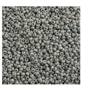 John Bead Miyuki Glass Seed Beads 11/0 (22gms), Frosted Glazed Rainbow Grey Matte AB - 1 of 2
