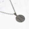 Dicksons Baseball Sports Star Prayer Cross Pendant 24 Inch Silver Stainless Steel Necklace in Jewelry Box - 2 of 4