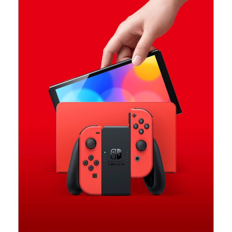 Nintendo Switch - OLED Model: Mario Red Edition, 4 of 13