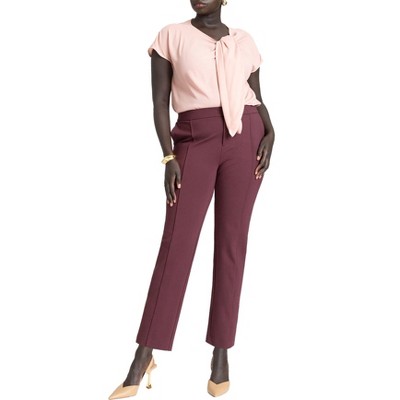 ELOQUII Women's Plus Size The Ultimate Stretch Slim Leg Pant