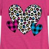 Girls' - Instant Message - Patterned Hearts Fitted Short Sleeve Graphic T-Shirt - 2 of 4