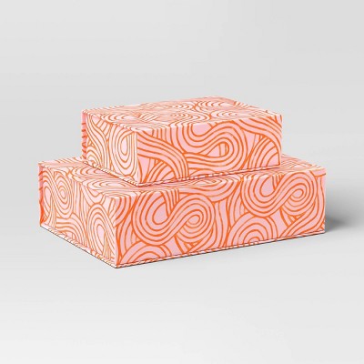 2pk Magnetic Lidded Boxes Pink - Room Essentials™