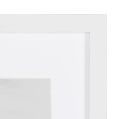 White Wood 11x14 Matted Picture Frame Set of 4