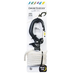 Nite Ize CamJam SlideLock Rope Tightener - Large + 10 ft. Rope - 1 of 4