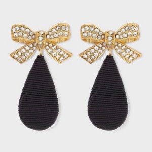 SUGARFIX by BaubleBar Threaded Bow Statement Drop Earrings - 1 of 2