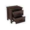 CAVINAS Nightstand with 2 Drawers, Simple Wooden Bedside Table with Large Storage Space for Bedroom - 3 of 4