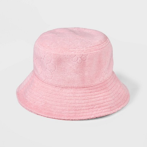 Girls' Pink Terry Bucket Hat - Art Class™ Pink : Target