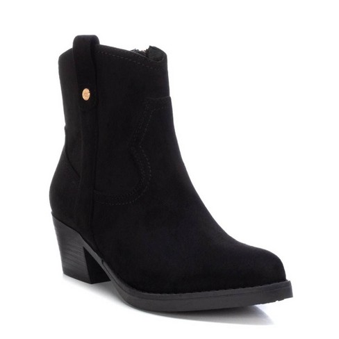 Ladies black fashion suede boots