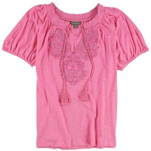 Style & Co. Womens Embroidered Floral Tunic Blouse - 1 of 2