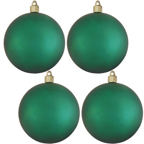 Christmas by Krebs Decorated Glass Christmas Tree Ornaments - Red Velvet & Green Velvet with Tangles [4 Count]