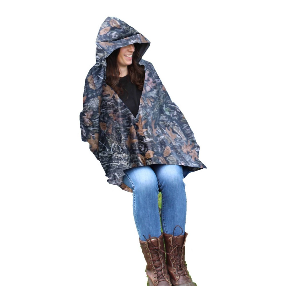 WOLF 56"x107" AnyWear Weather Resistant Exterior Fleece Interior Outdoor Blanket - Camo