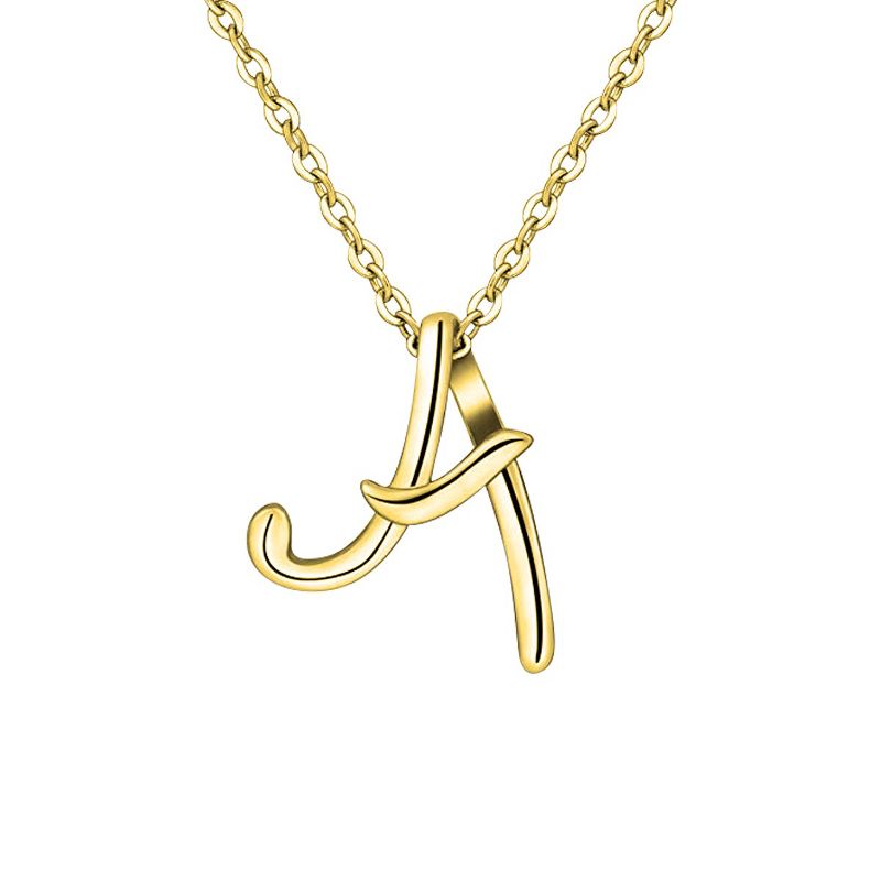 Guili Elegant personalized touch: Stylish 14K Gold plated initial necklace. Adds sophistication and meaning to your look.