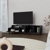 69.3" Particle Board 2-Shelf Entertainment Center with Open Storage and 2 Side Cabinets for Living Room and Bedroom - 2 of 4