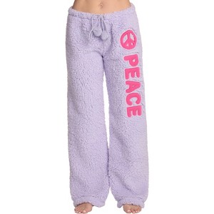 Just Love Womens Plush Faux Sherling Soft Pajama Pants - PJ Bottoms Sleepwear - 1 of 3