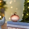 NAYSAYE Set of 8 Glass Orange Pumpkins Ornament Holiday Decor for Fall Harvest Festival Thanksgiving Tabletop Display, Orange, 12.2"*12.2"*13.4" - 3 of 4