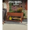 Outdoor Wooden Raised Garden Bed,48x24x30in Elevated Large Planter Box with Wheels for Patio Flowers Cultivate Herbs, Vegetables & Fruits - 4 of 4