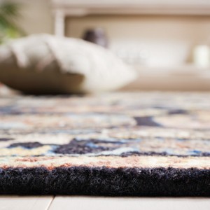 Aspen APN305 Handmade Tufted Area Rug - Black/Ivory - 7' X 7'  Round - Safavieh - 1 of 4