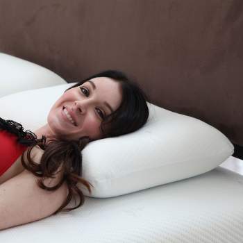 Comfort Gel Memory Foam Pillow With Cover White - Bluestone